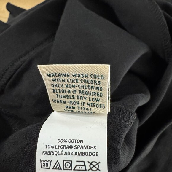 L.L. Bean Perfect Fit Pull On Cropped Pants 2X Black Cotton Blend NWT PT-2619 - Picture 10 of 10